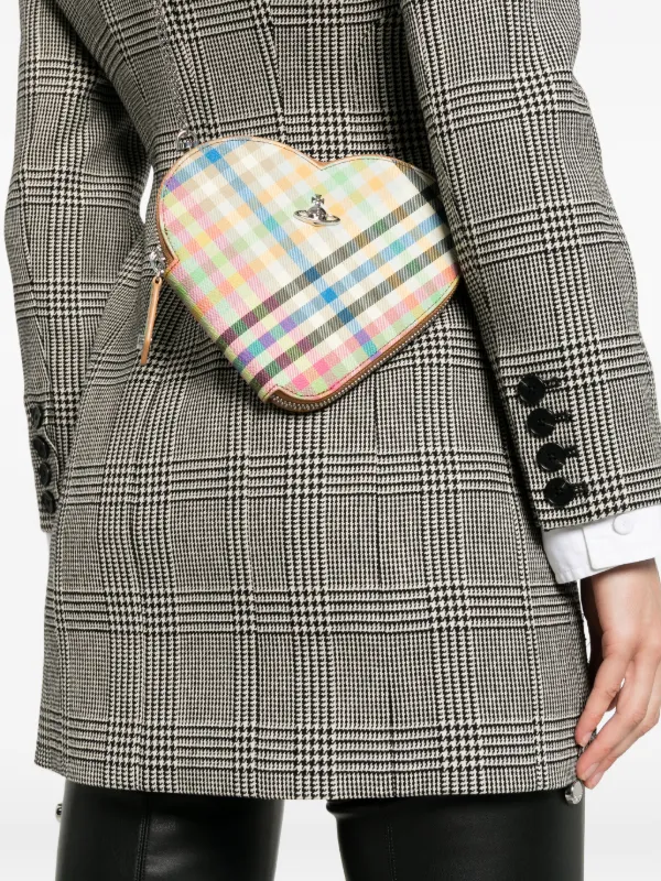 Vivienne Westwood ハート チェック ショルダーバッグ | ニュートラル
