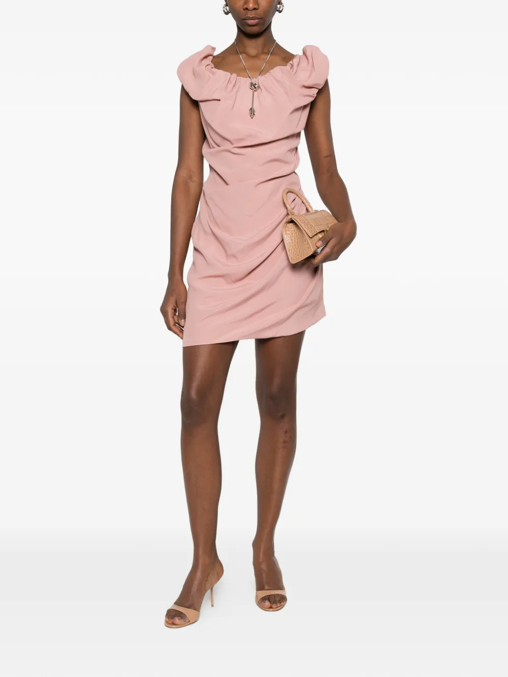 Vivienne Westwood Ginnie Amber mini-jurk met gedrapeerd detail Roze