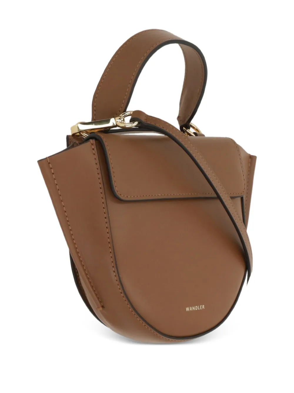Wandler Hortensia leren shopper Bruin