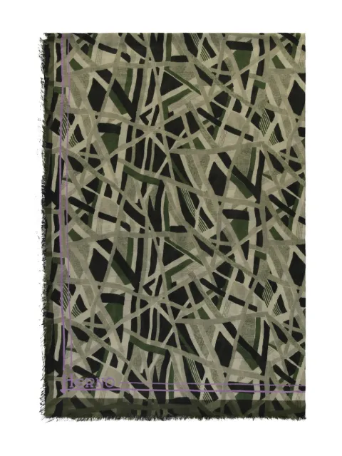 Herno mascada con estampado geométrico