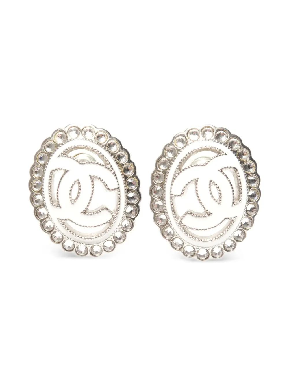 CHANEL Pre-Owned 2025 CC earrings - Argento