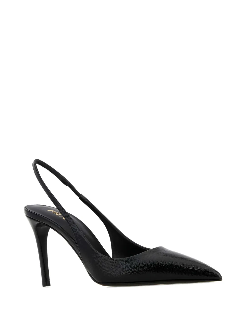 Prada leather heeled pumps Zwart