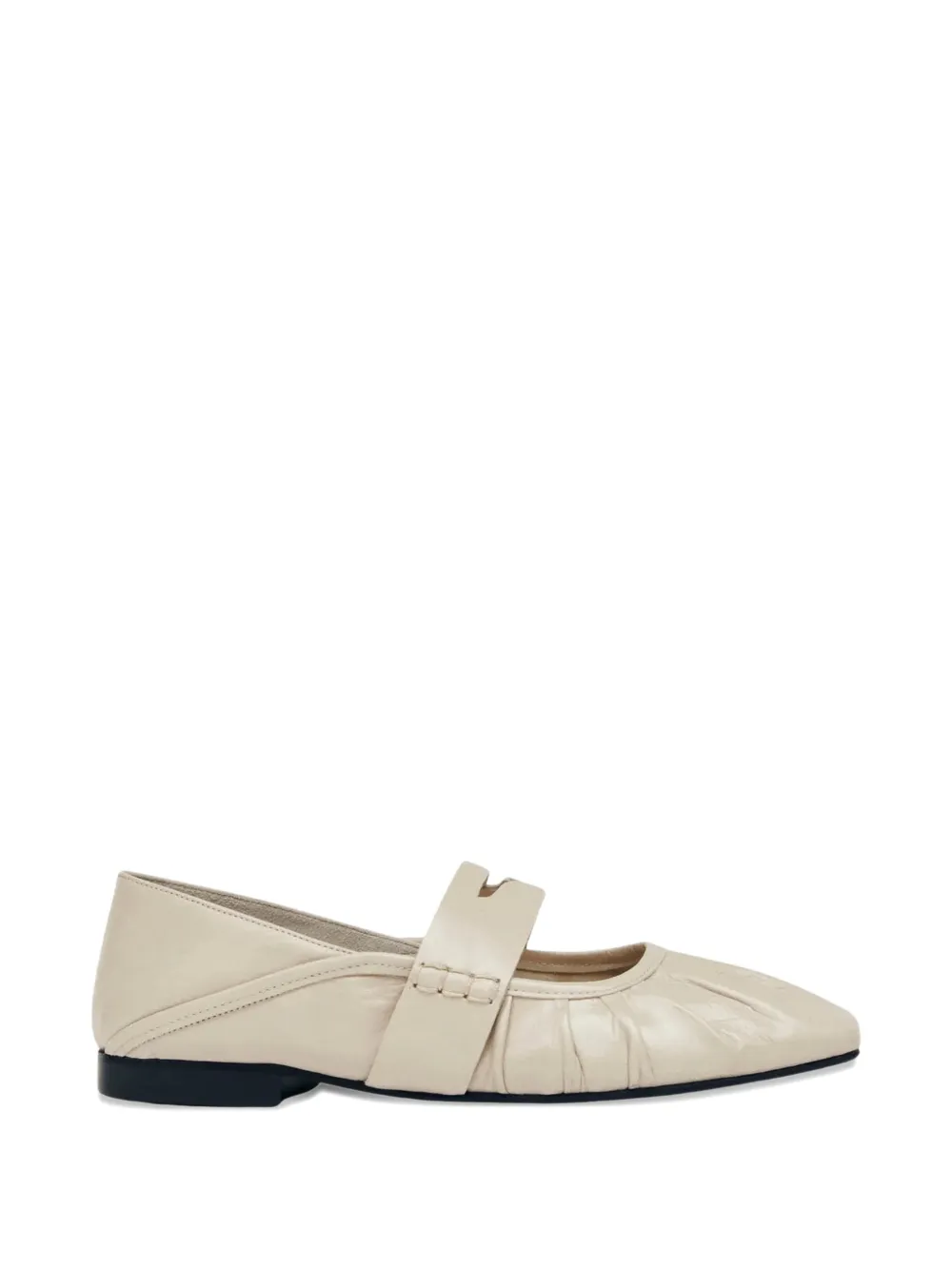 ALOHAS pleated leather ballet flats - Toni neutri
