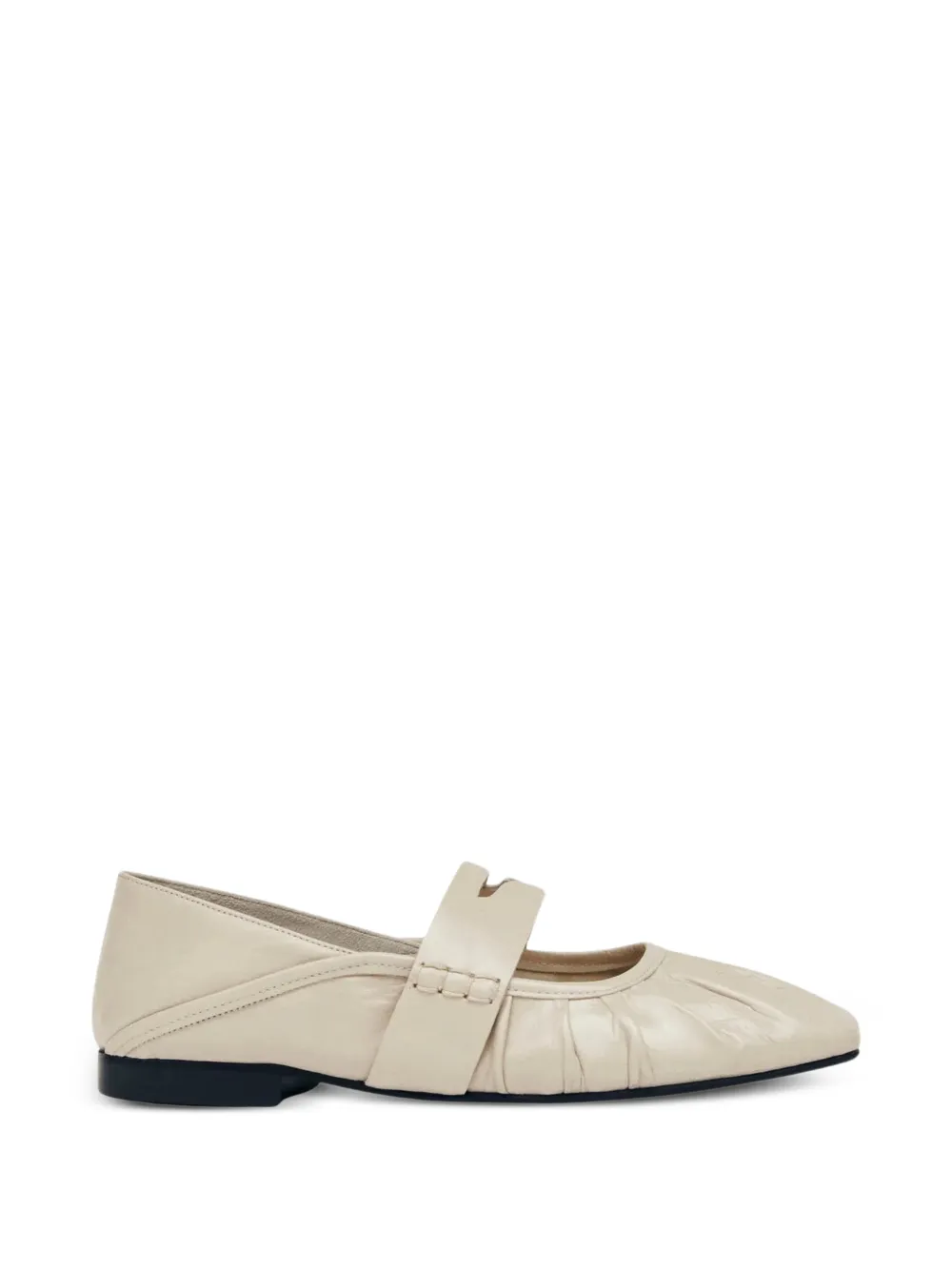 ALOHAS pleated leather ballet flats - Toni neutri
