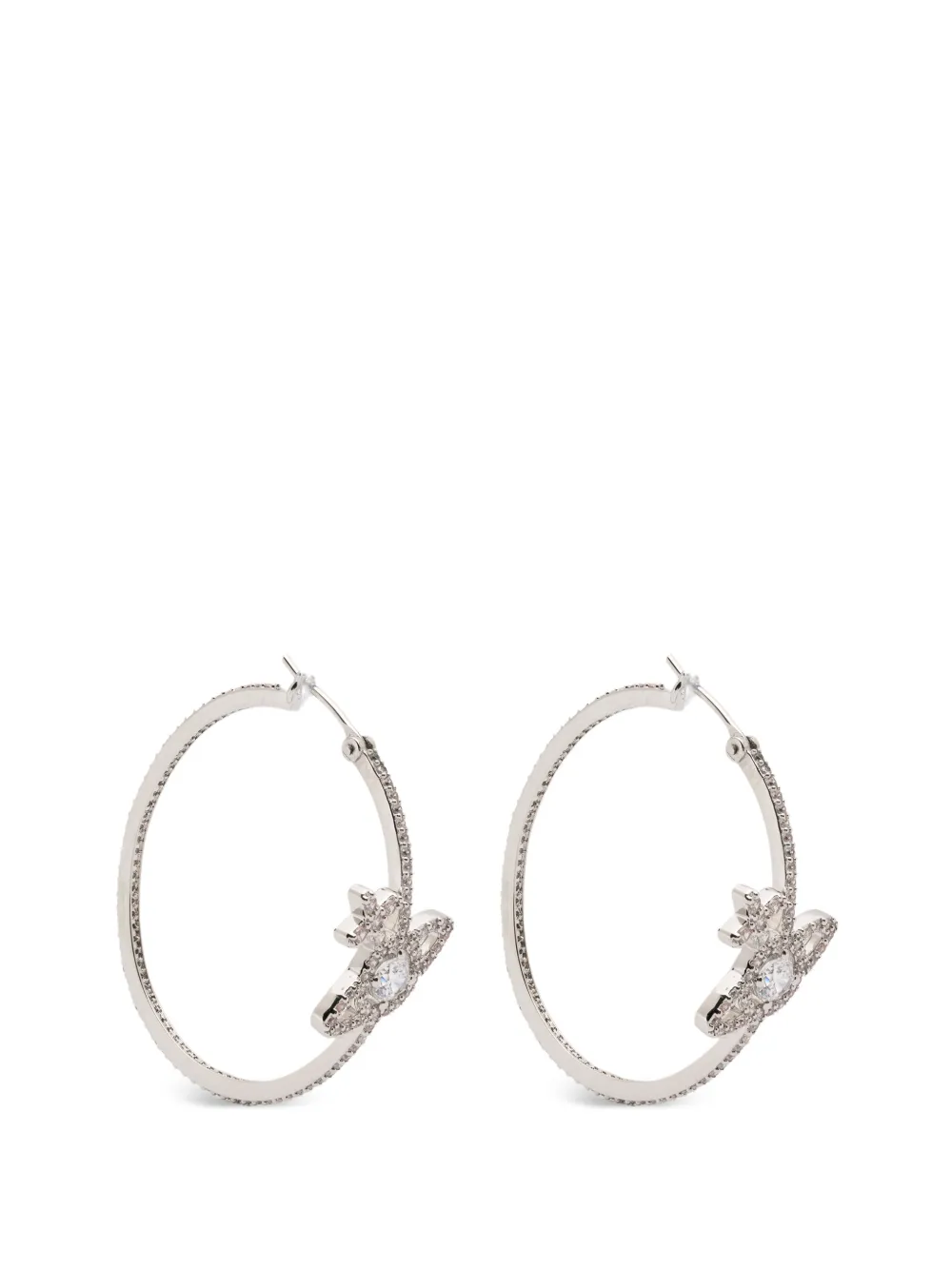 Vivienne Westwood Olympia Orb-pendant crystal-embellished earrings - Silber