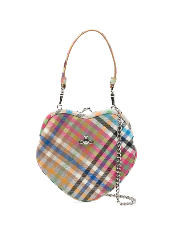 Vivienne Westwood Belle Heart チェック ハンドバッグ | ピンク