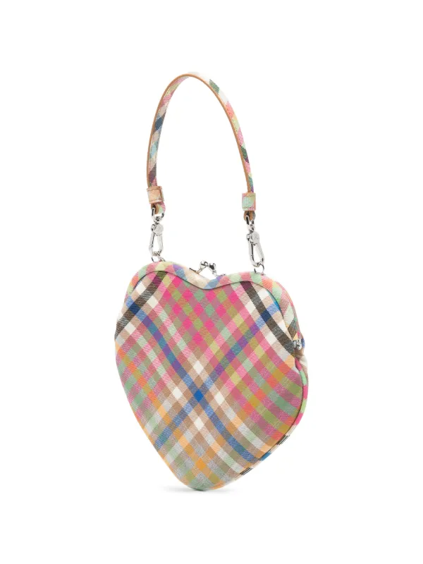 Vivienne Westwood Belle Heart チェック ハンドバッグ | ピンク