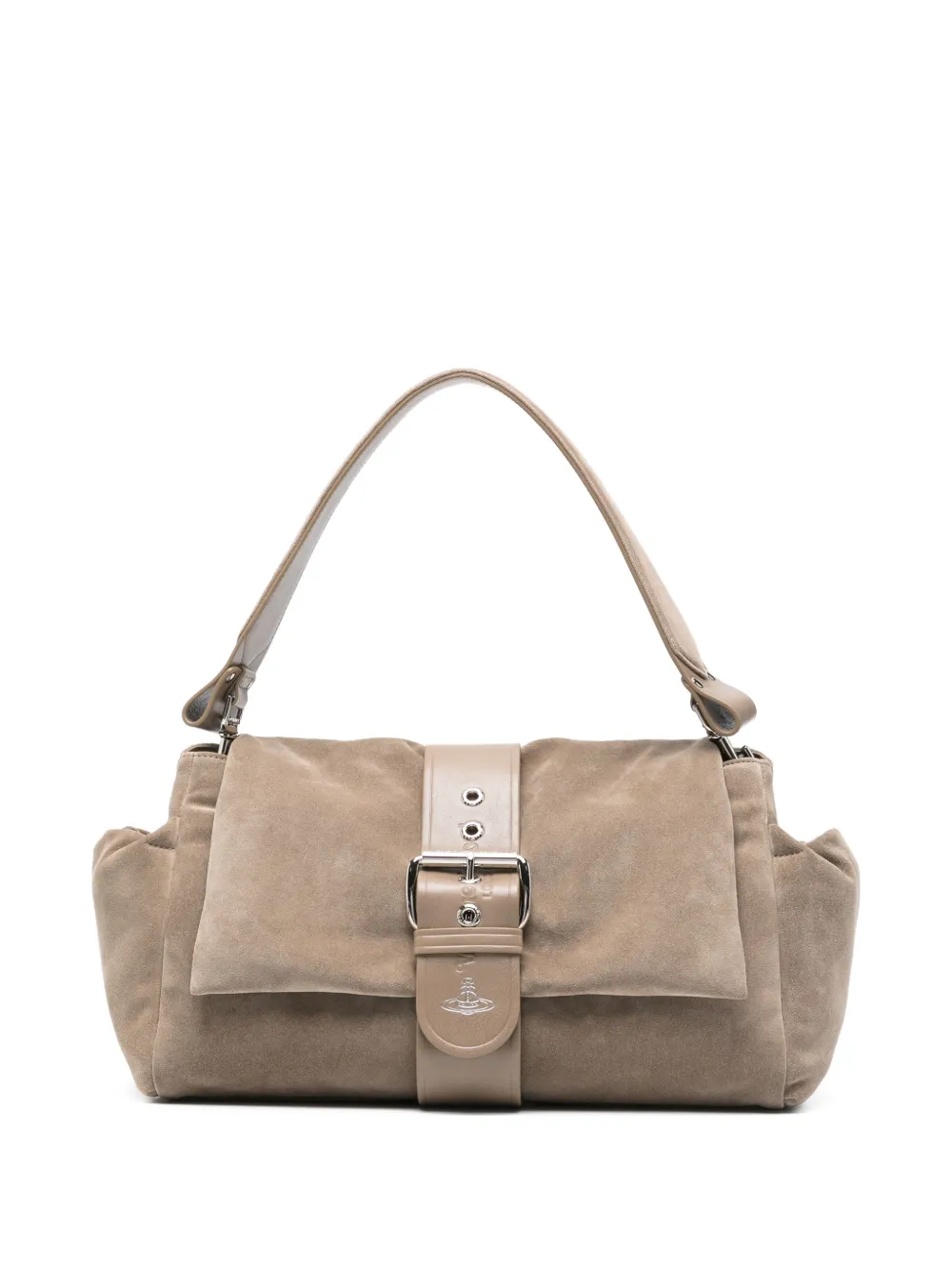 Vivienne Westwood XL Hazel Treasure buckled shoulder bag - Toni neutri