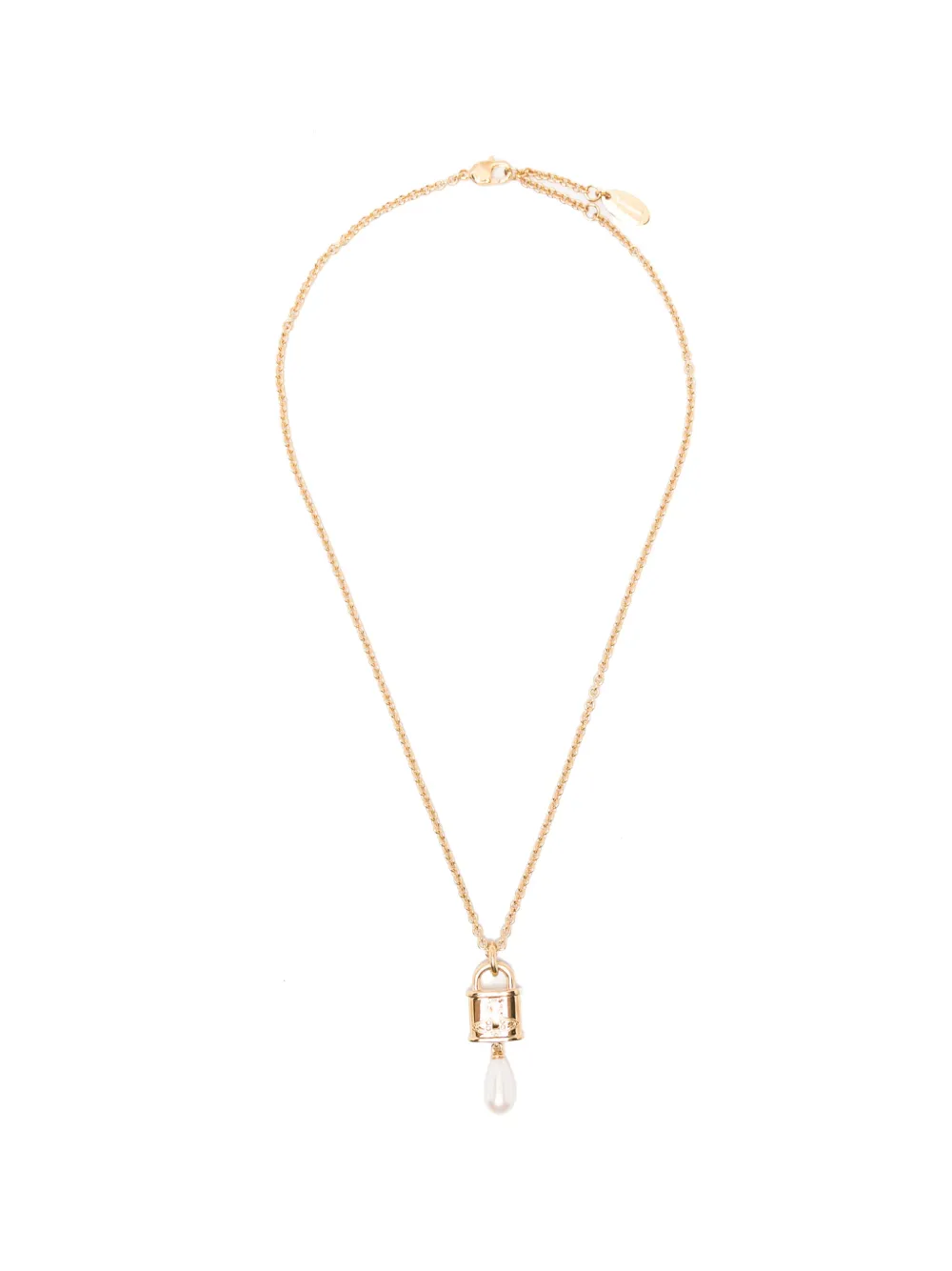 Vivienne Westwood Celestia Orb padlock necklace - Oro