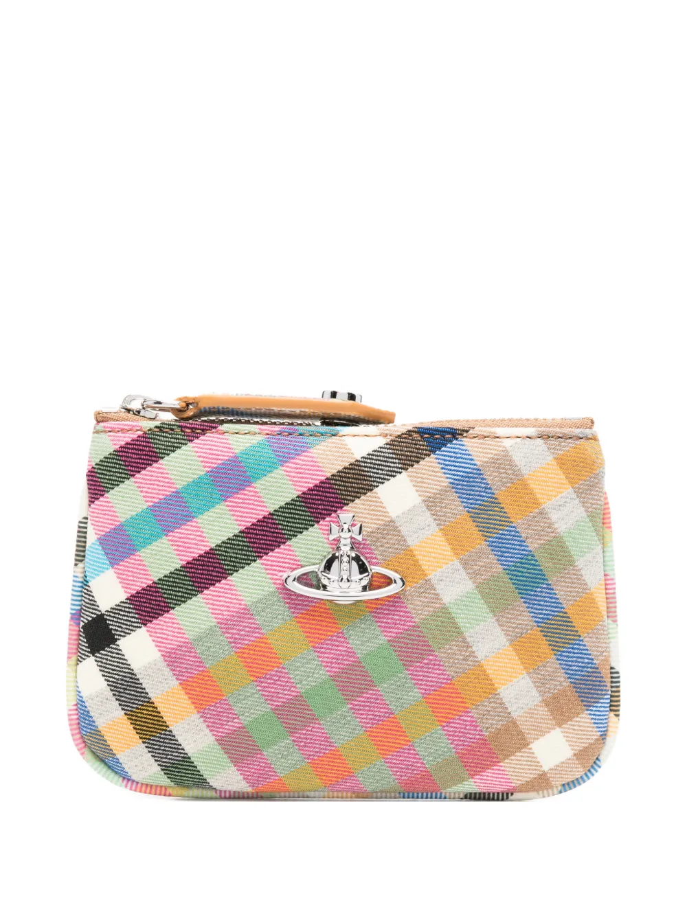 Vivienne Westwood checked Orb wallet - Nude