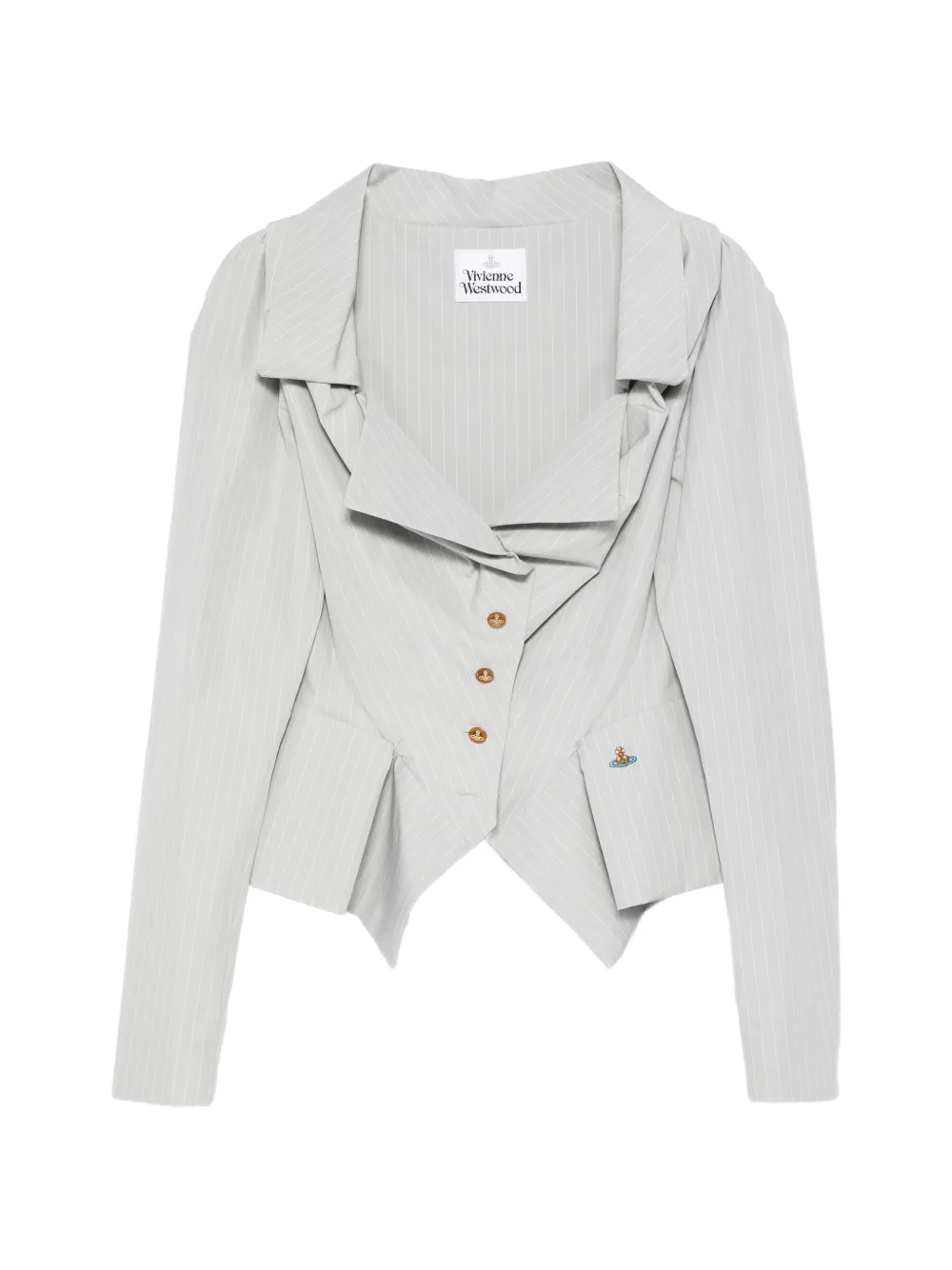 Vivienne Westwood pinstripe button blazer - Grey