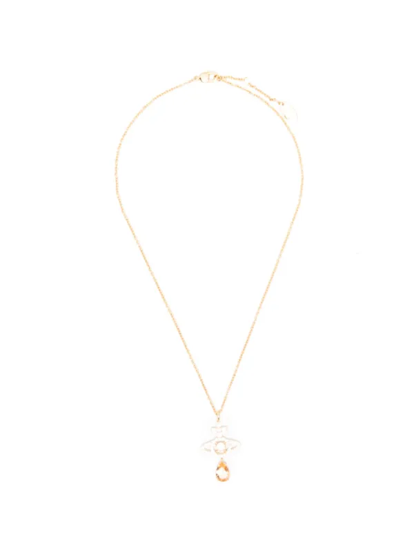 vivienne westwood OLYMPIAオーブロゴネックレス Vivienne Westwood Olympia オーブ クリスタル ネックレス | ゴールド