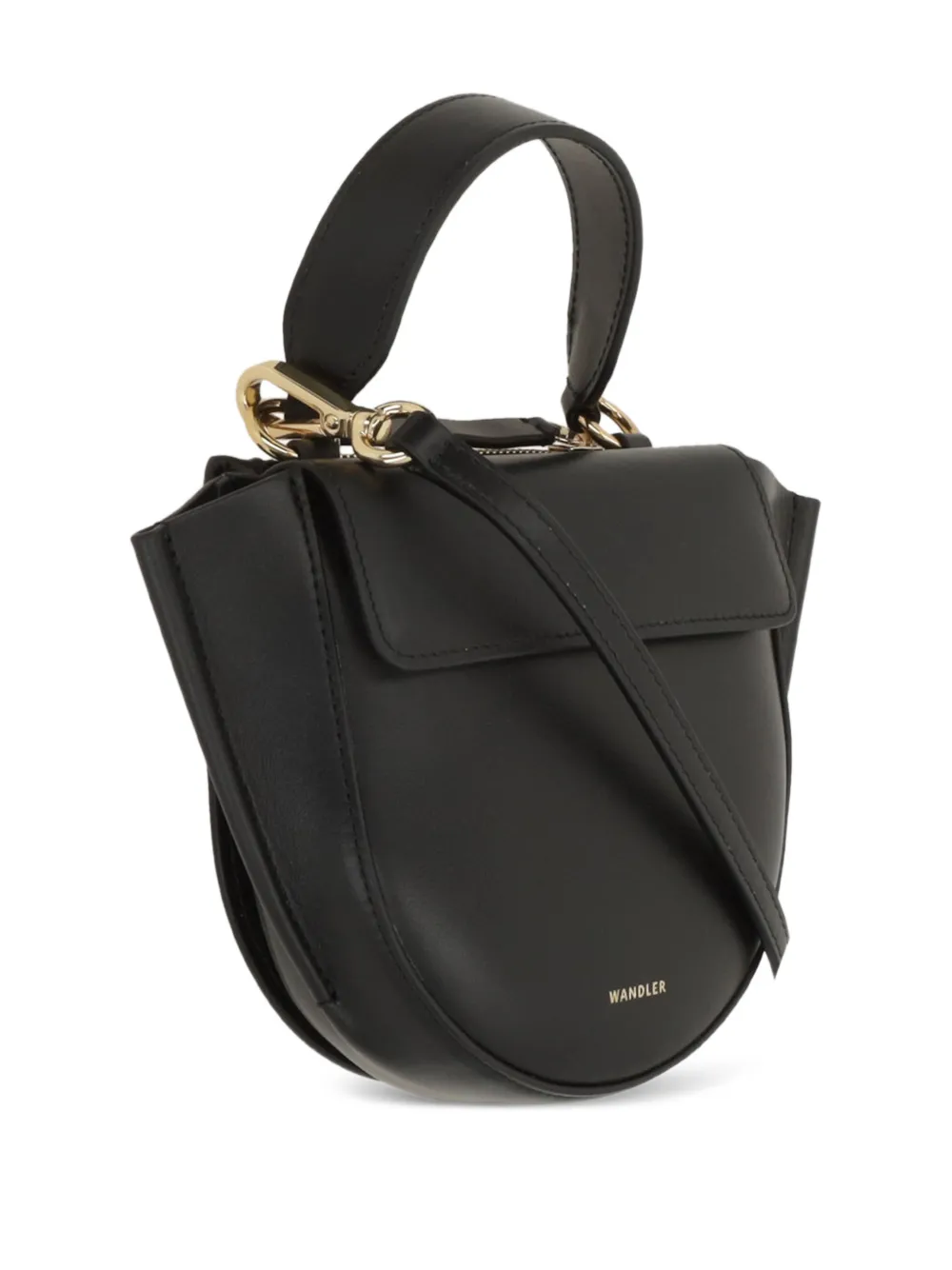 Wandler Hortensia leren shopper Zwart