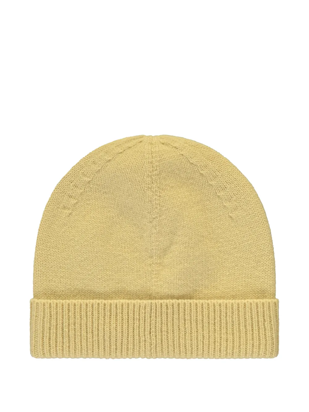 Herno knitted logo-plaque beanie hat - Geel