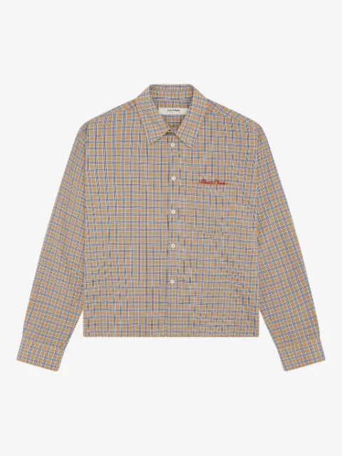 ABOUTBLANK check chest-pocket shirt