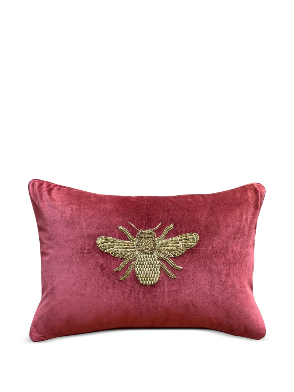 Les-Ottomans Cuscino con ricamo - Rosso