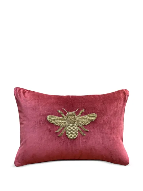 Les-Ottomans bee-embroidered cushion