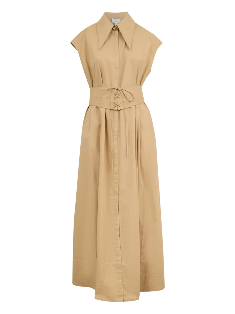 CLEA Callista belted midi dress - Nude