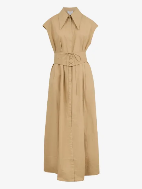 CLEA Callista belted midi dress
