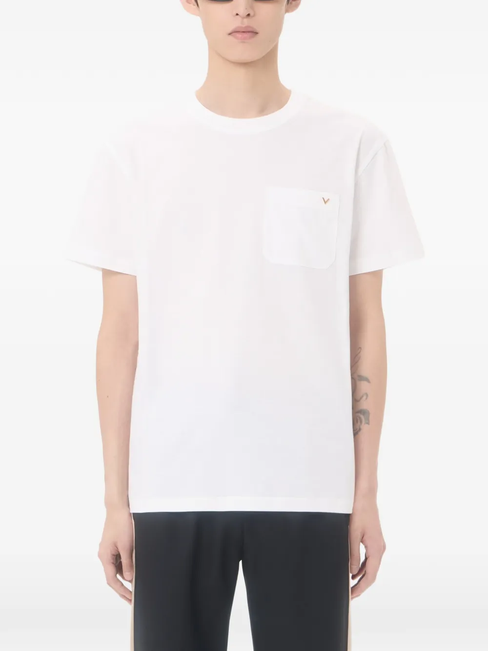Valentino Garavani VGold T-shirt met opgestikte zak Wit