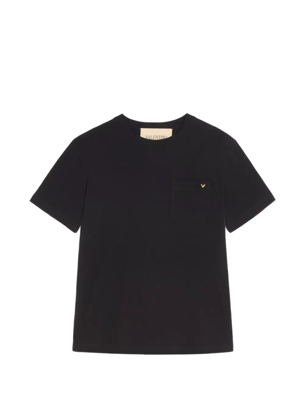 Valentino Garavani cotton T-Shirt with Vgold - Nero