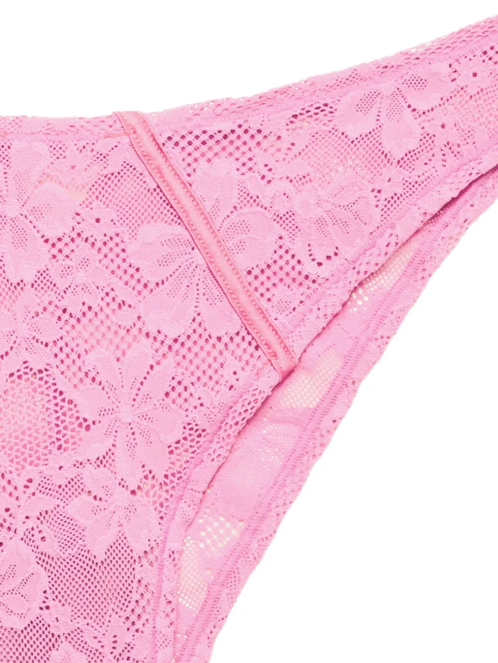 Fleur Du Mal Le Stretch lace cheeky briefs - Roze