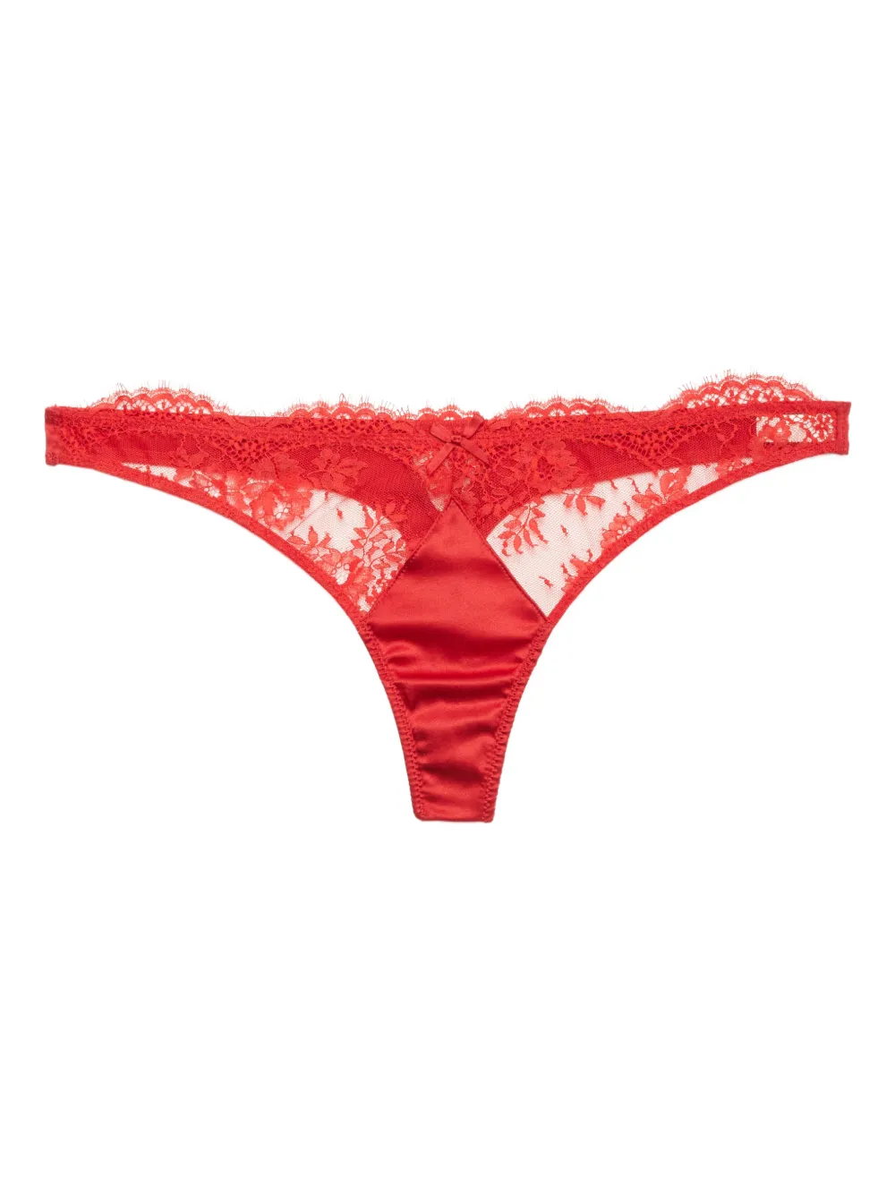 Fleur Du Mal Frankie Lace thong - Rosso