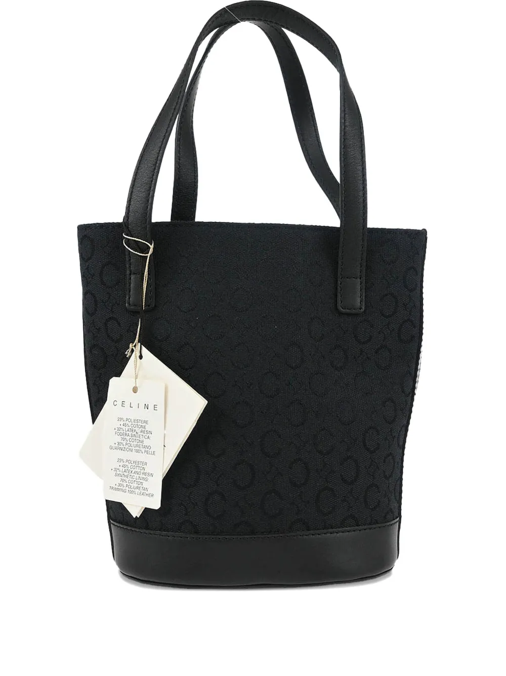 Pre-owned Celine 1990-2000s Macadam Canvas Tote Bag In Black