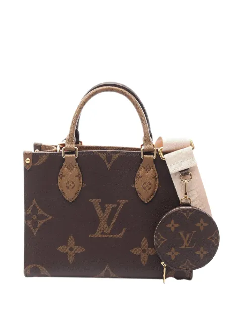 Louis Vuitton Pre-Owned شنطة 'ريفيرس جاينت أون ذا غو PM' بمونوغرام وحمالة كتف 2021-2025