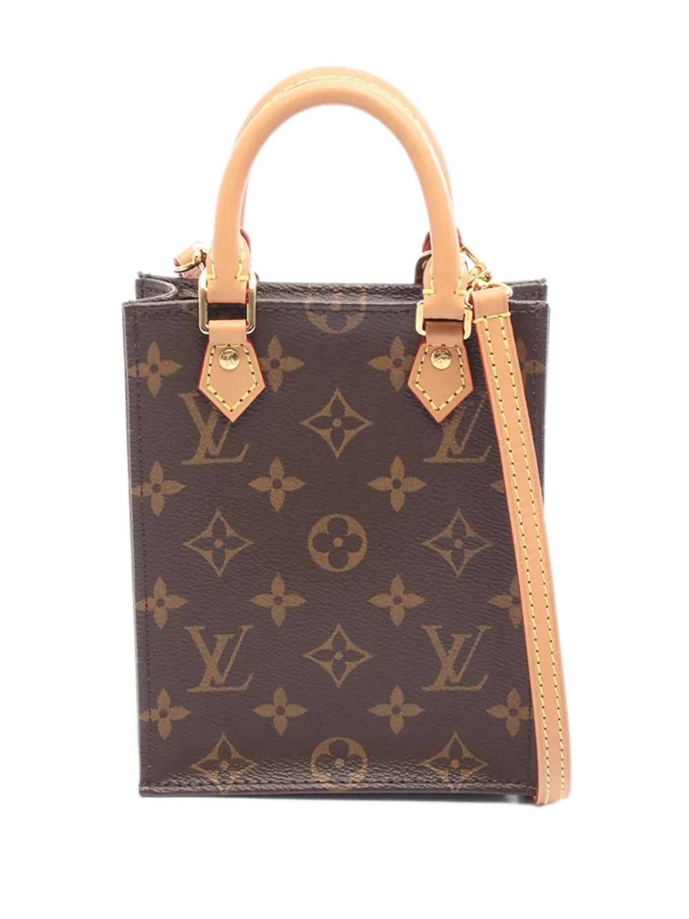 Louis Vuitton Pre-Owned 2021-2025 Monogram Petit Sac Plat satchel - Marrone