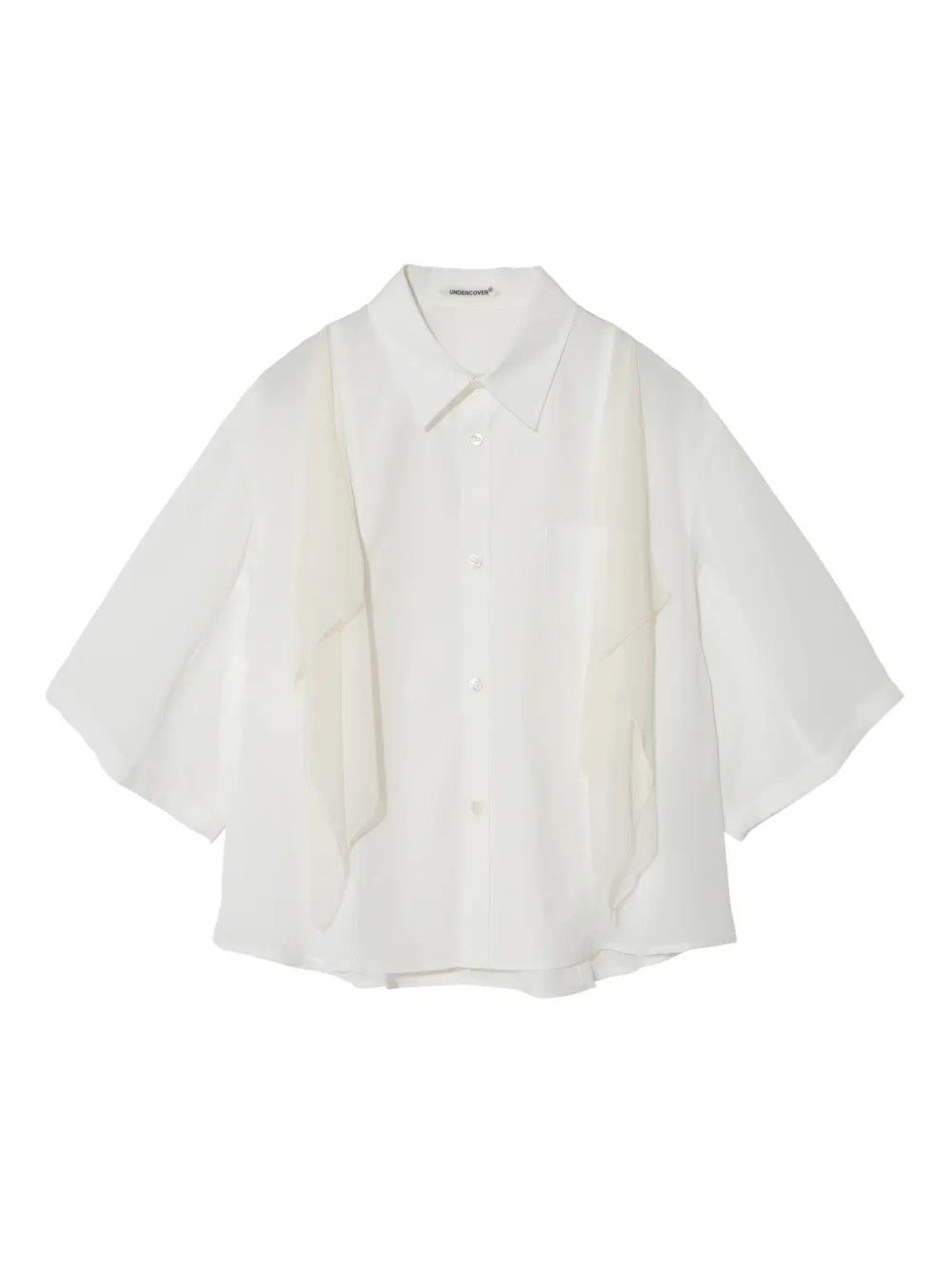 Undercover Top mit Rüschen - Weiß