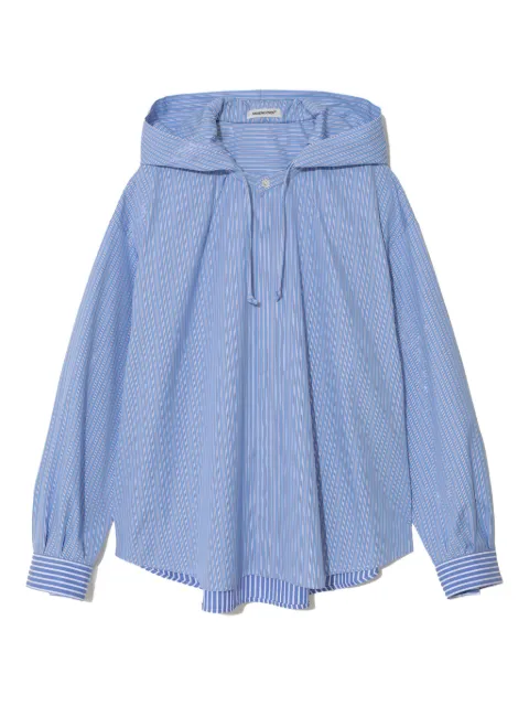 Undercover hooded striped blouse