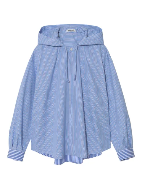 Undercover hooded striped blouse