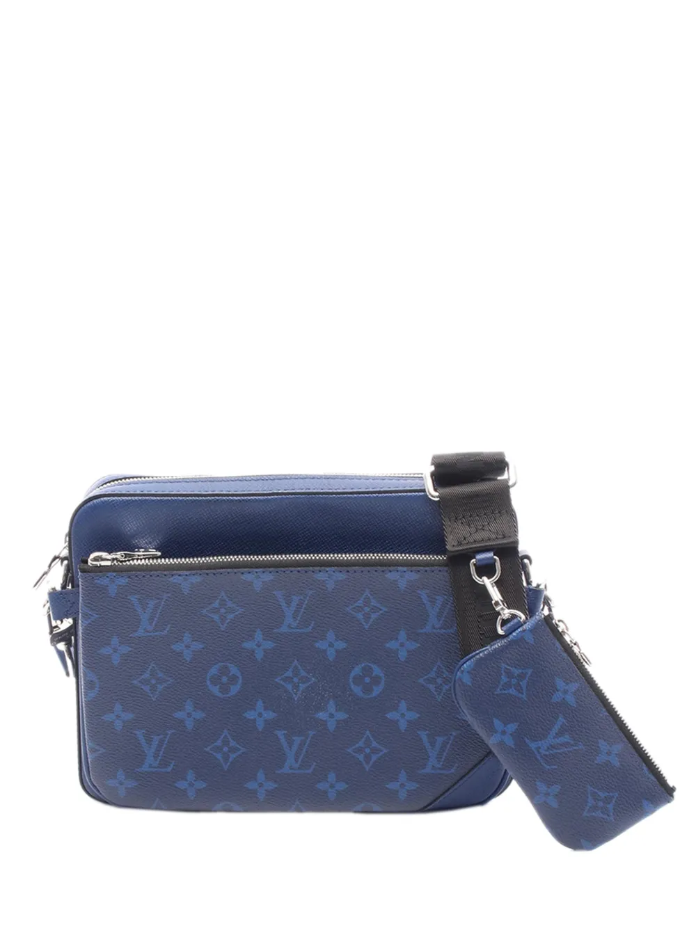 Louis Vuitton Pre-Owned 2021-2025 Monogram Taigarama Trio Messenger crossbody bag - Blu