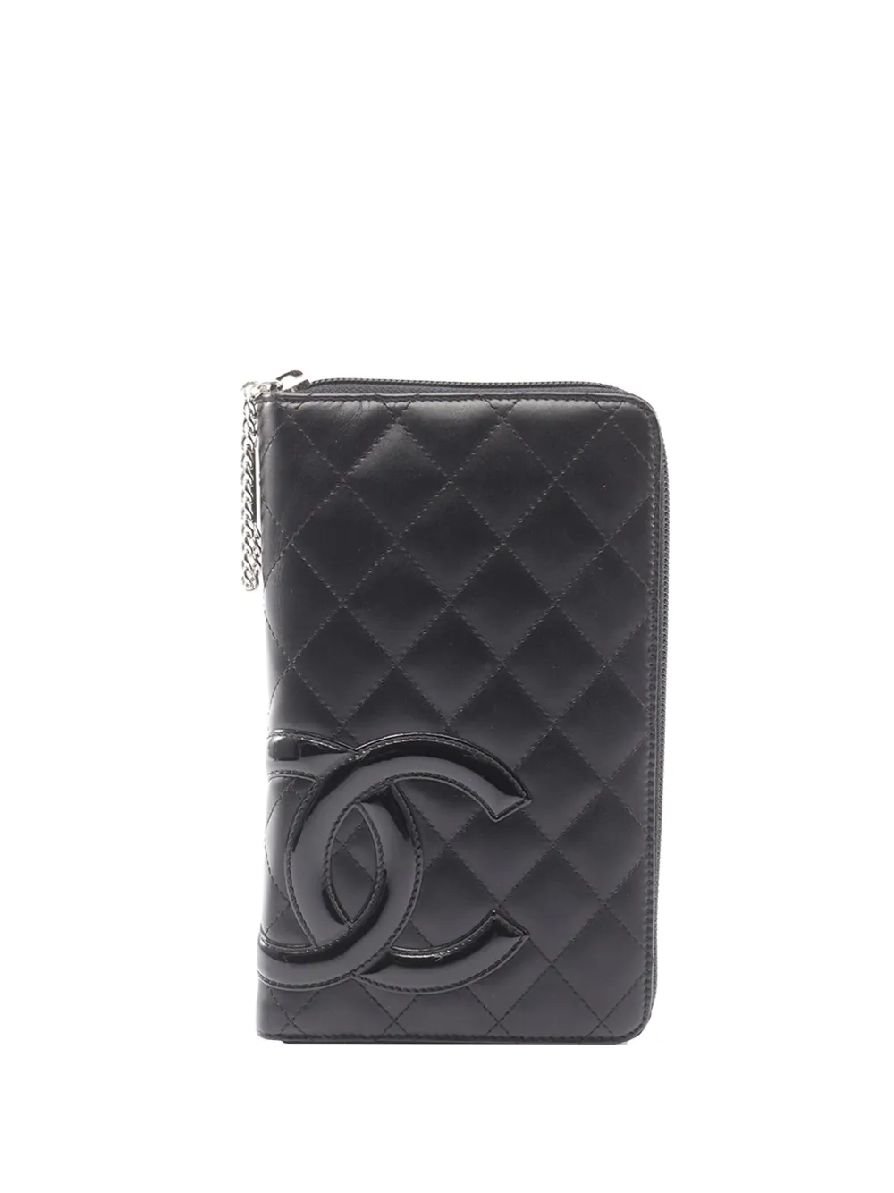 CHANEL Pre-Owned 2006-2008 CC Quilted Lambskin Cambon Ligne Wallet long wallets - Nero