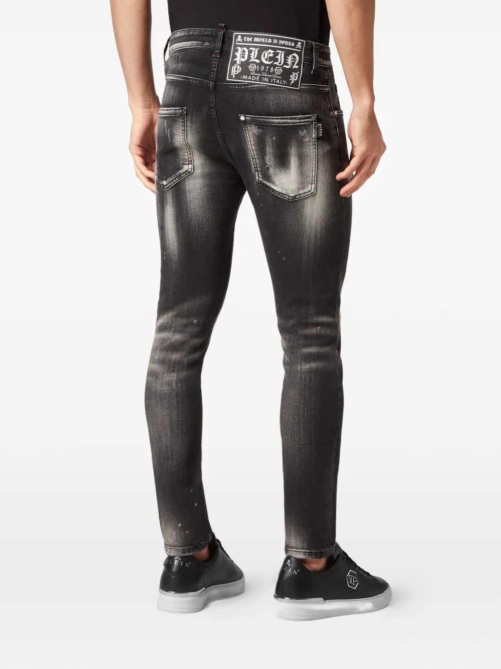 Philipp Plein Broek met logo-label Zwart