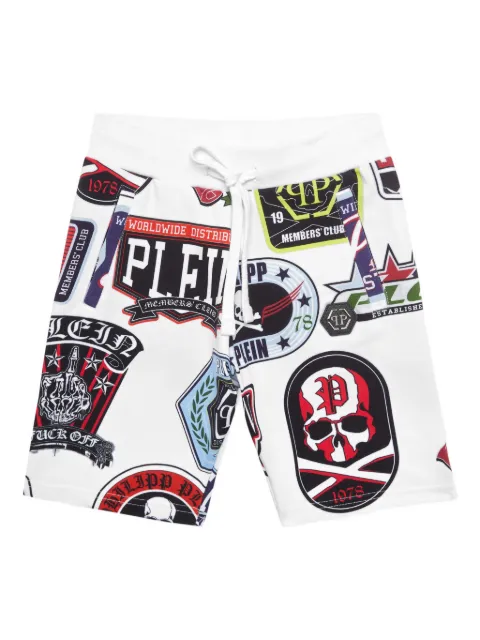 Philipp Plein Junior shorts con parches