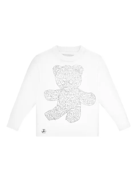 Philipp Plein Junior Teddy-T-Shirt mit rundem Ausschnitt