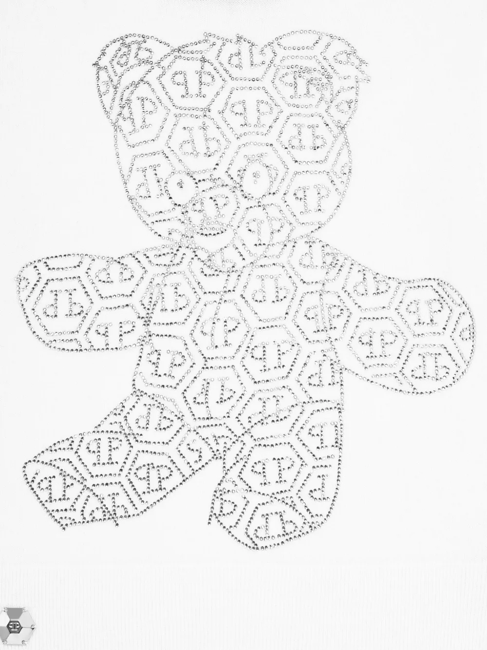 Philipp Plein Junior Teddy Bear T-shirt met ronde hals Wit