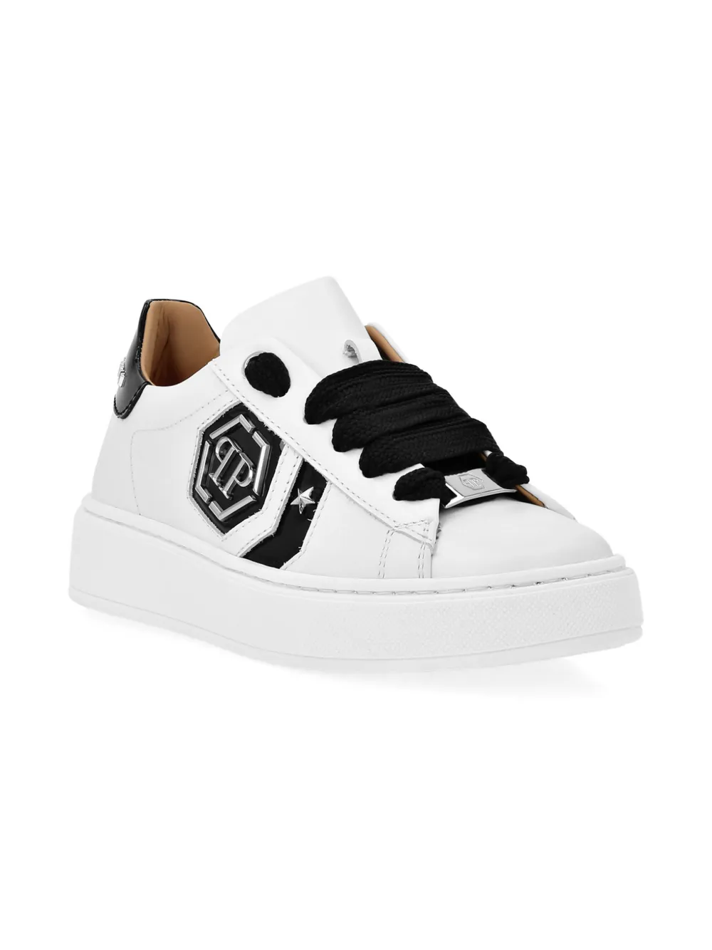 Philipp Plein Junior Hexagon low-top sneakers Wit