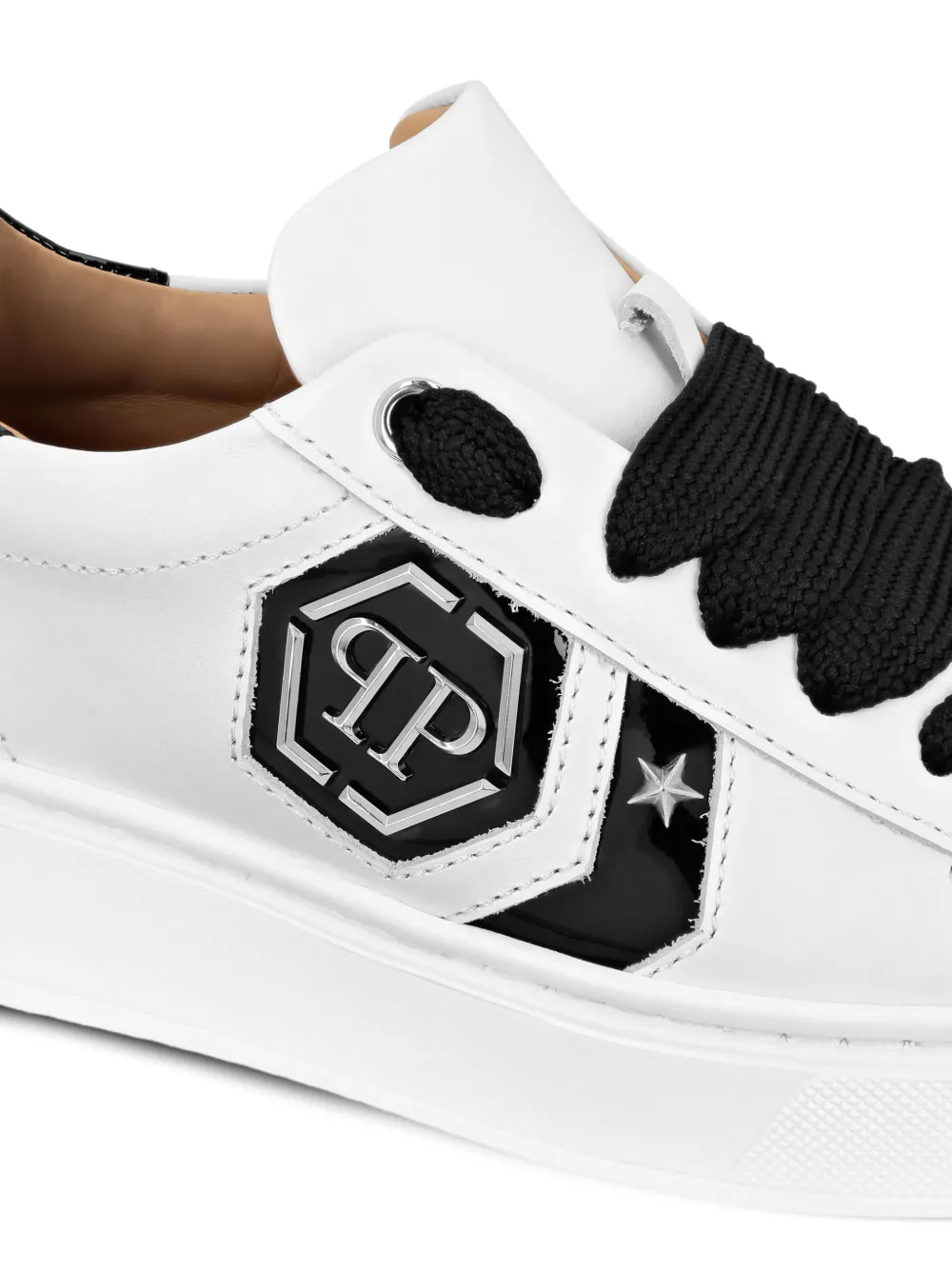 Philipp Plein Junior Hexagon low-top sneakers Wit