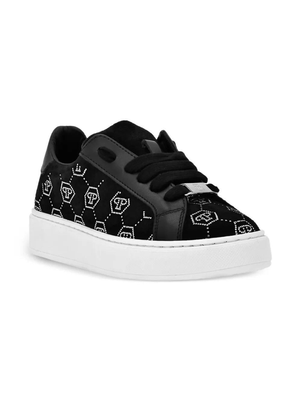 Philipp Plein Junior Sneakers con monogramma - Nero