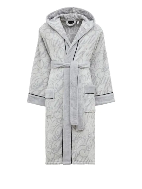 Philipp Plein Signature hooded bath robe