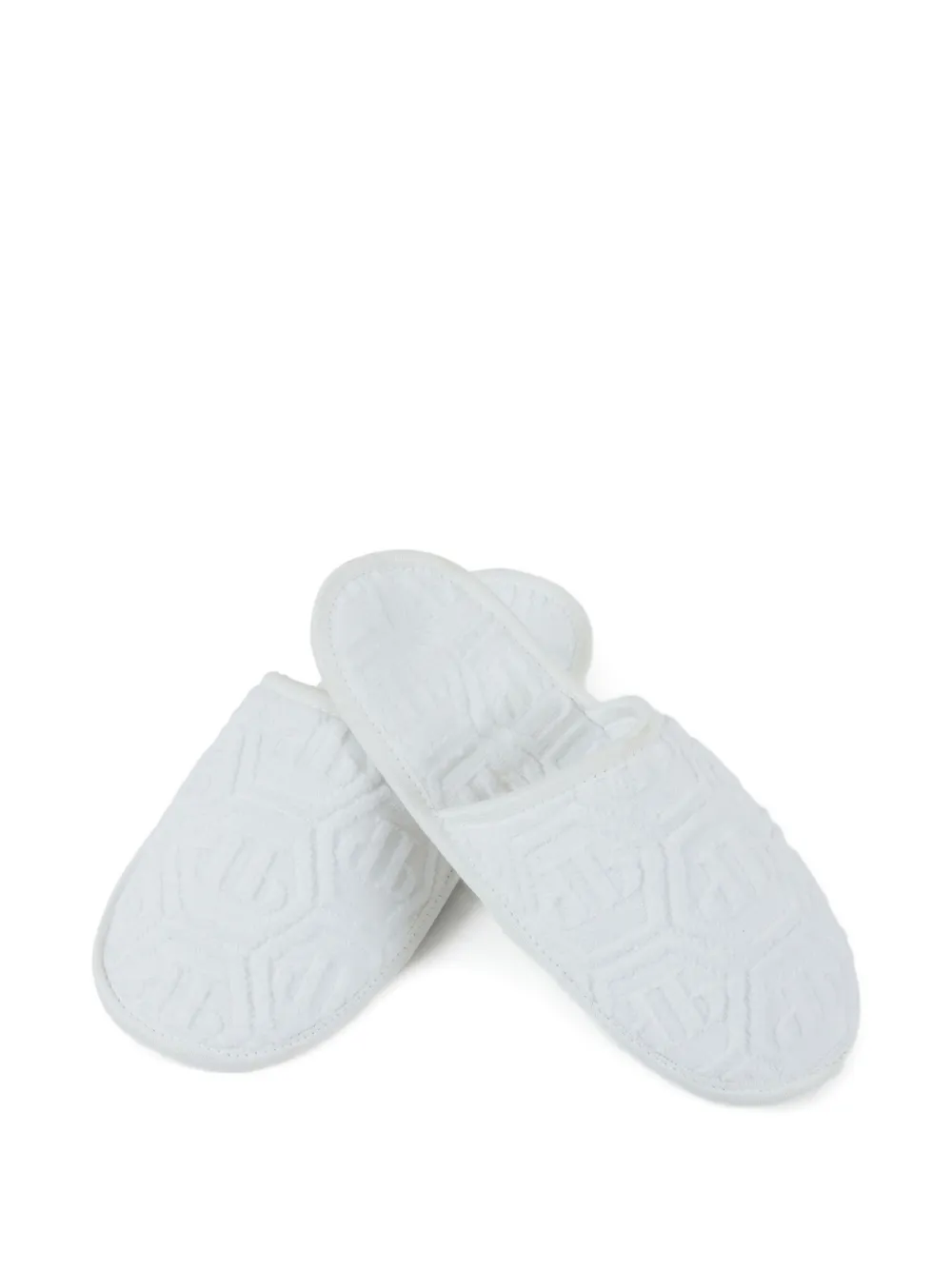 Philipp Plein Hexagon slippers Wit