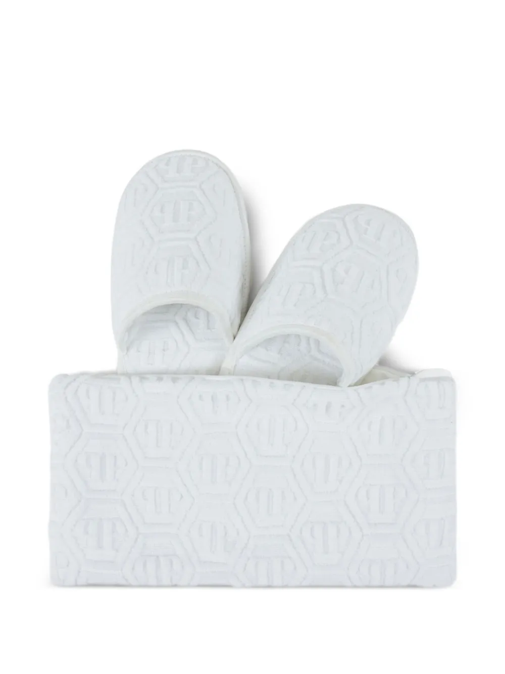 Philipp Plein Hexagon slippers Wit