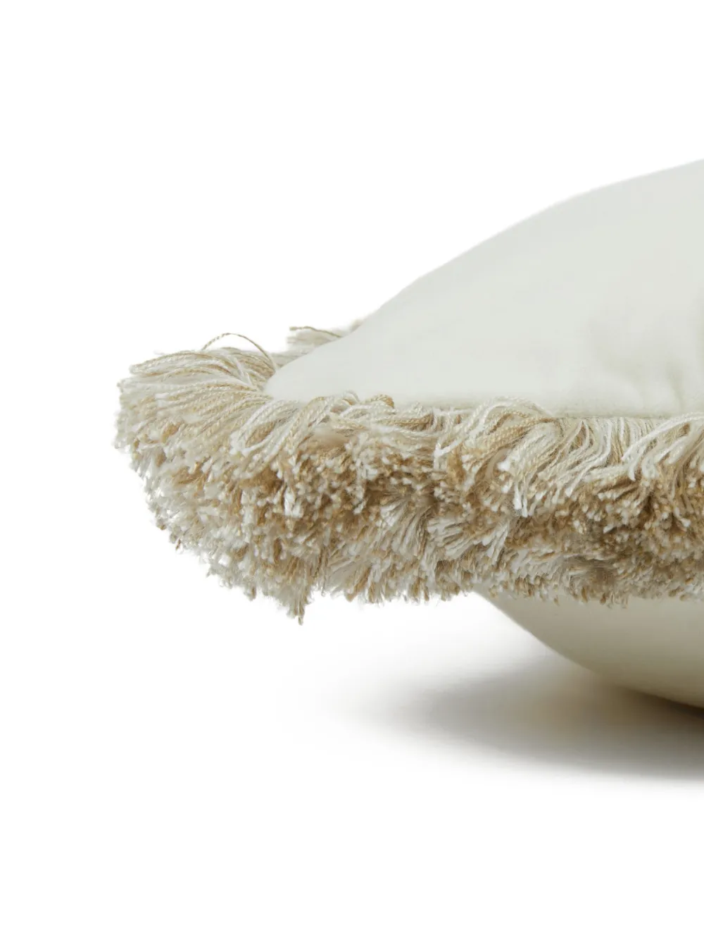  Philipp Plein Monogram Fringed Cushion - Neutrals 