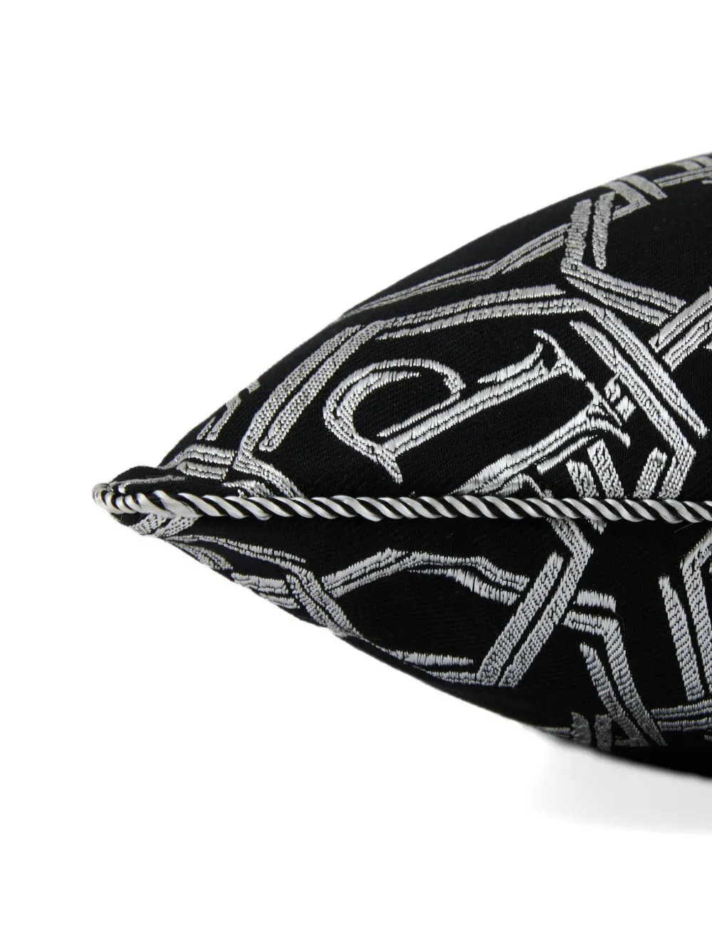  Philipp Plein Logo-chain Square Cushion - Black 