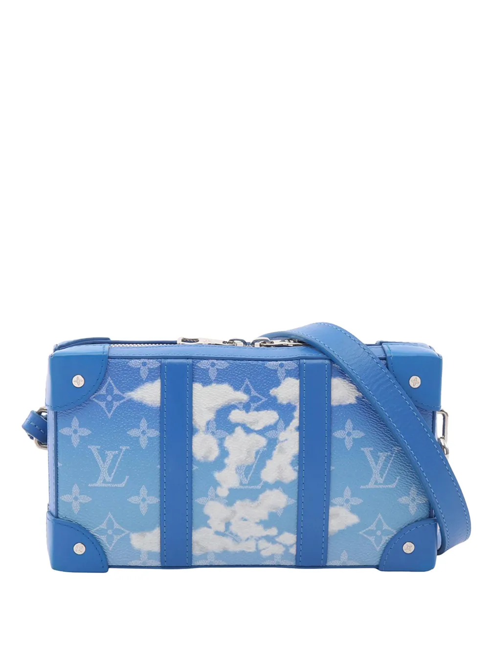 Louis Vuitton Pre-Owned 2020 Monogram Clouds Soft Trunk Wallet on Chain crossbody bag - Blu
