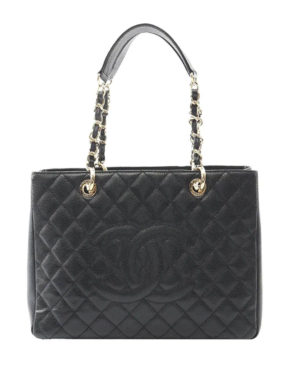 CHANEL Pre-Owned 2012-2013 Caviar Grand Shopping tote bag - Nero