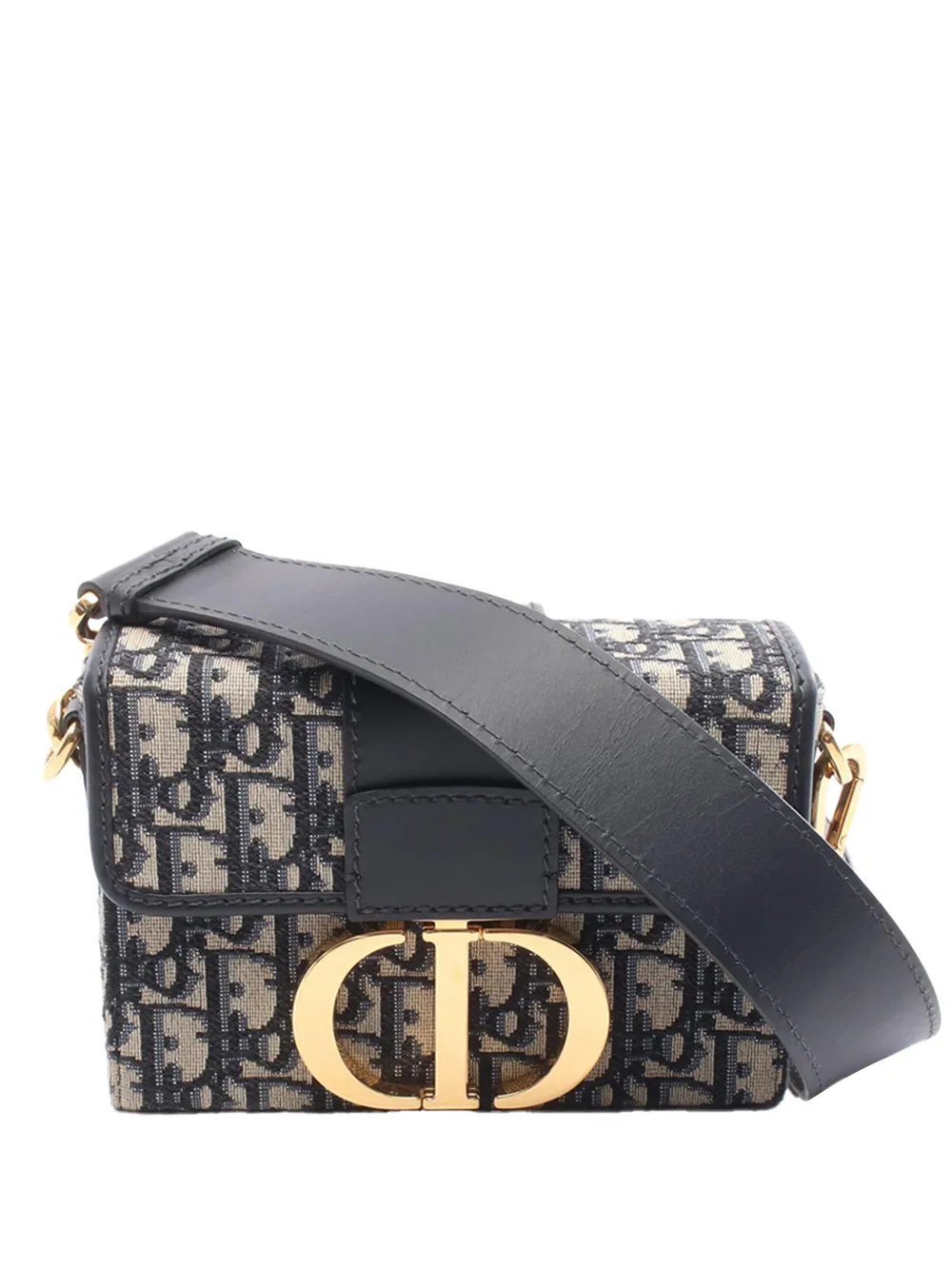 Christian Dior Pre-Owned 2021-2025 Oblique Canvas 30 Montaigne Box Bag shoulder bag - Blu